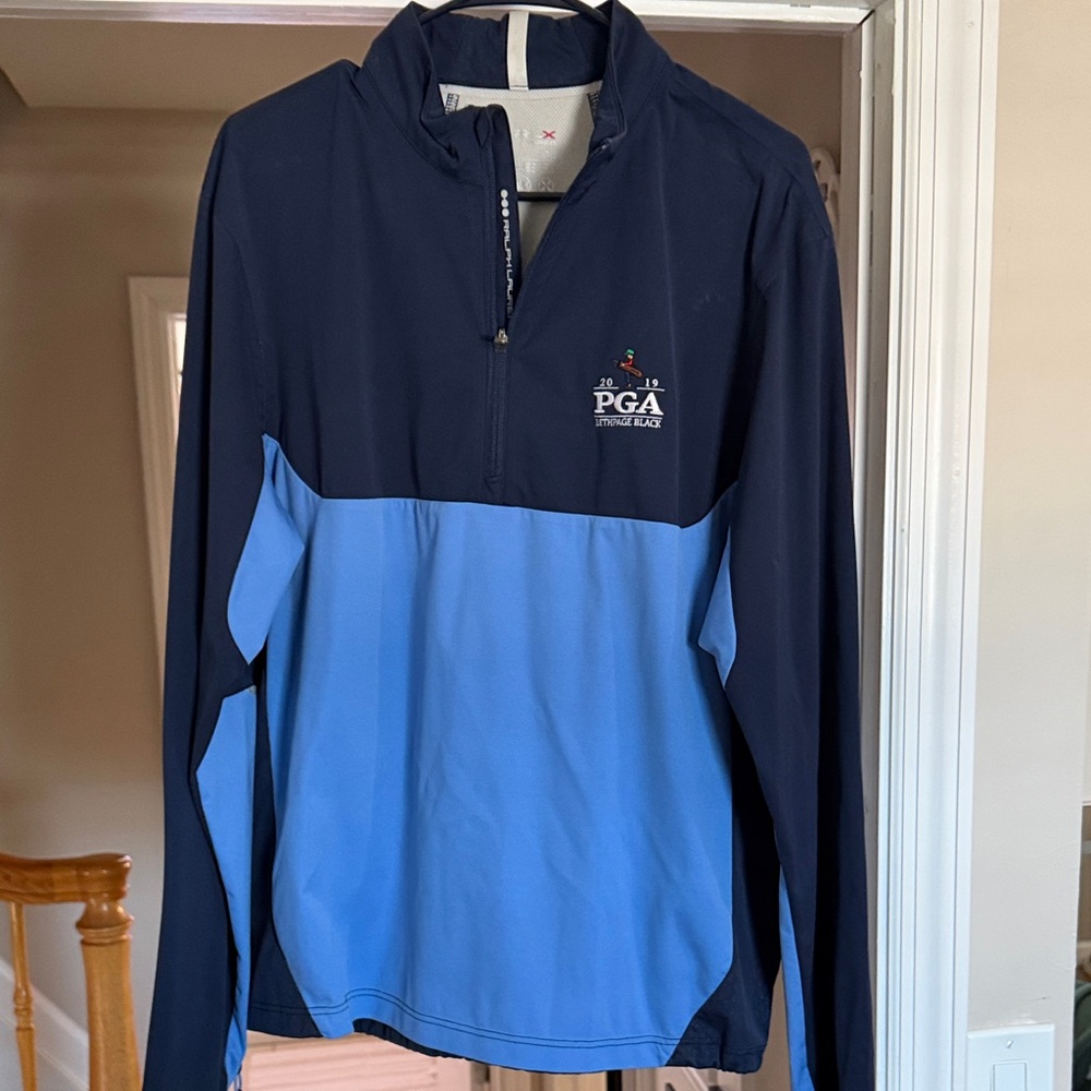 RLX Ralph Lauren Navy and Light Blue Jacket Bethpage Black